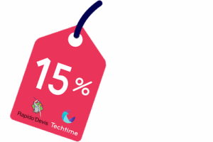 15% de réduction à Techtime pour les utilisateurs de Rapido Devis